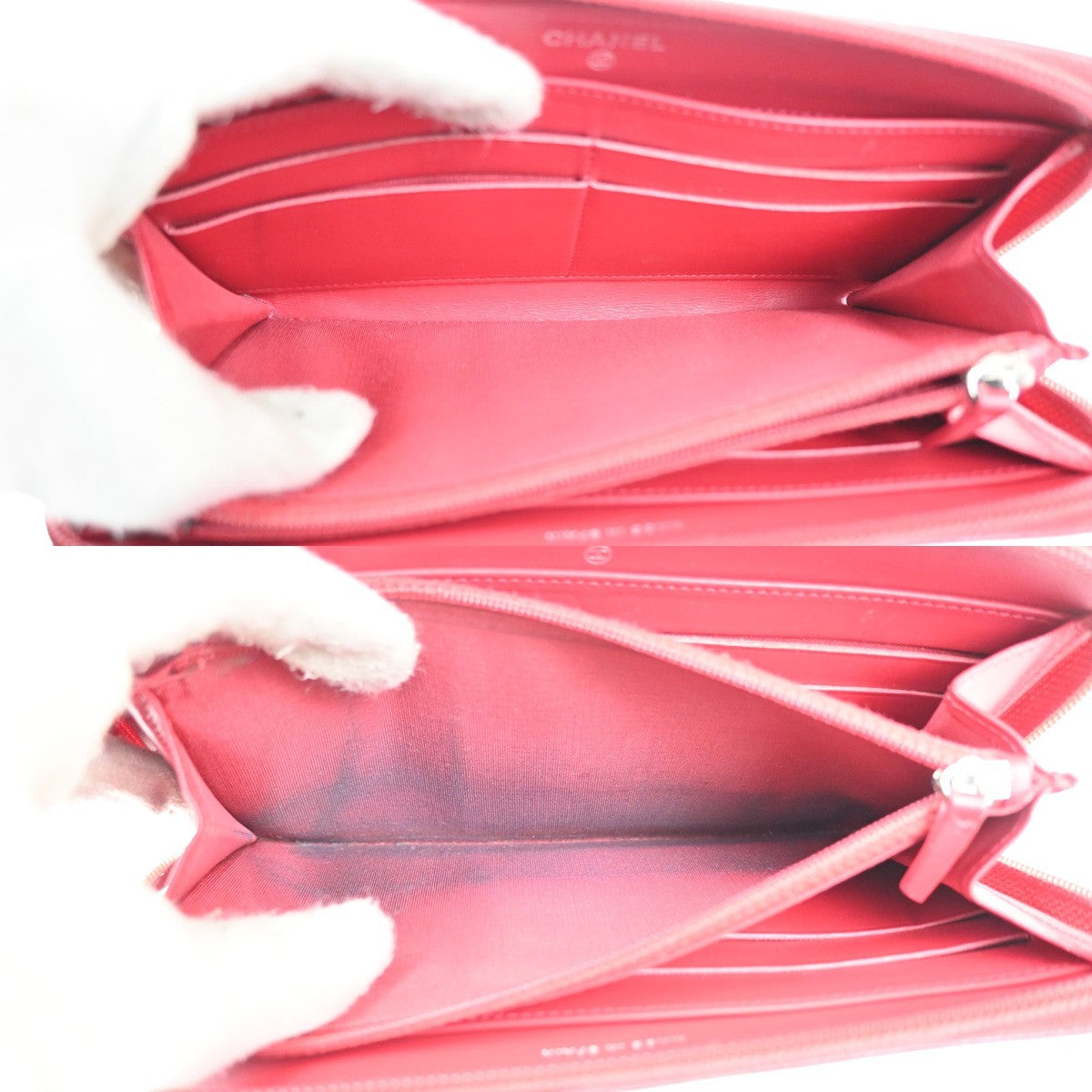 Chanel Timeless CC Zipped Organizer Wallet Leather, RED, LEATHER, Wallets