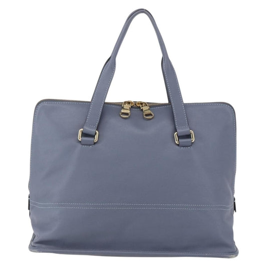 Loewe Anagram handbag Leather, BLUE, LEATHER, Handbag