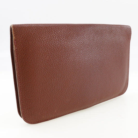 Hermes Dogon Duo Combined Wallet Leather, BURGUNDY, LEATHER, Wallets