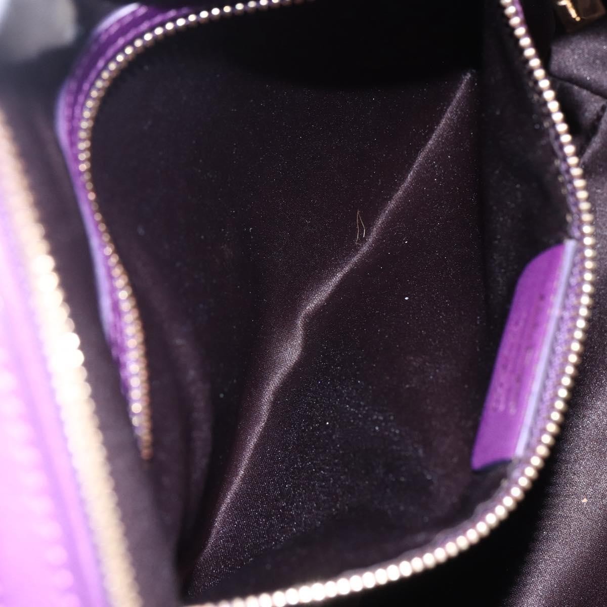 Salvatore Ferragamo Vintage Fiamma Satchel Leather, PURPLE, LEATHER, Handbag