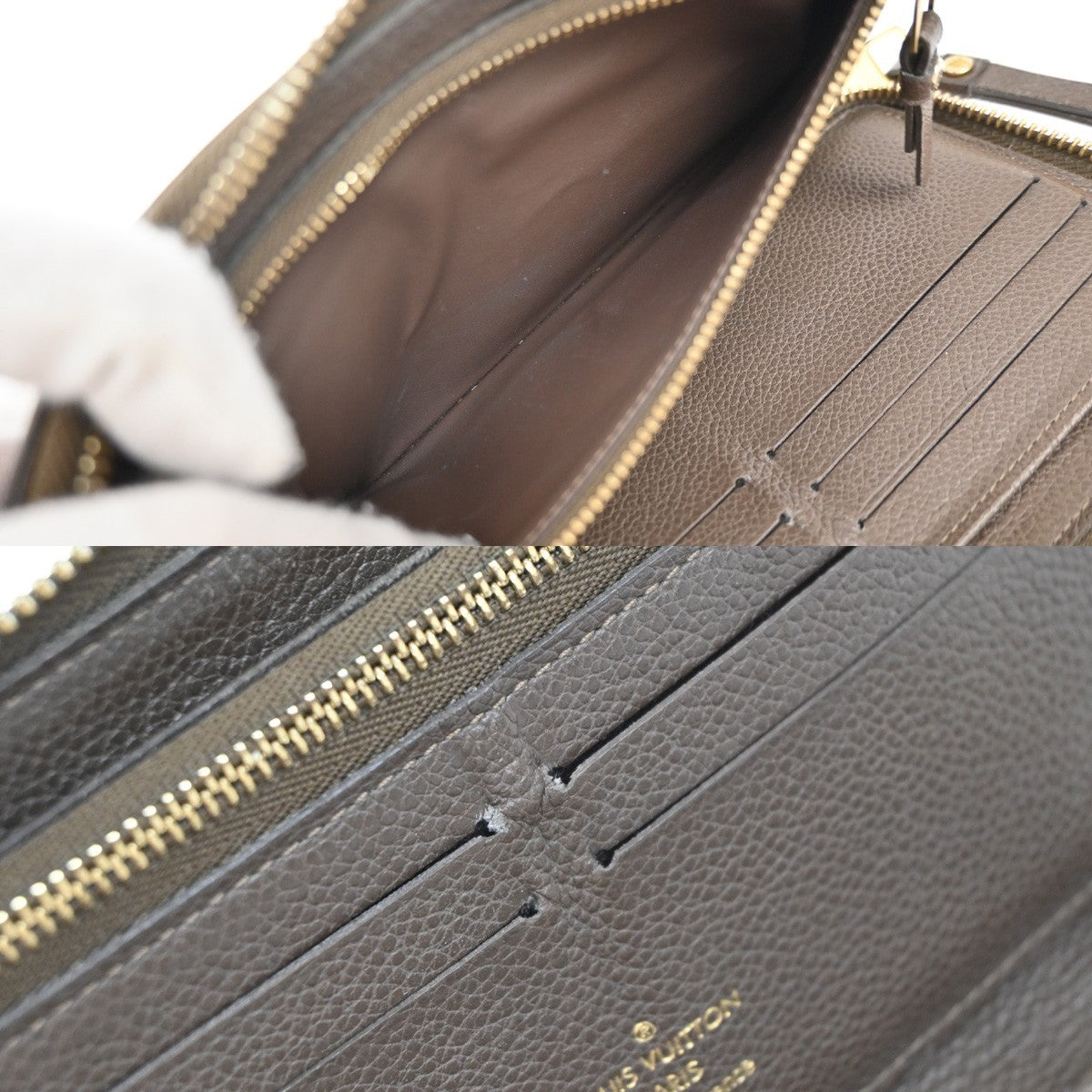 Louis Vuitton Zippy Wallet NM Leather Empreinte, BROWN, LEATHER, Wallets