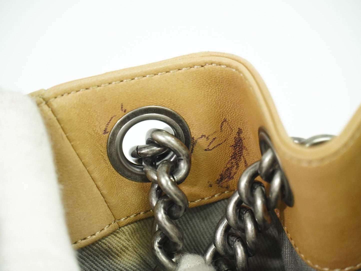 Chanel Boy Accordion Flap Bag Quilted Lambskin, BEIGE, LEATHER, Shoulder bag