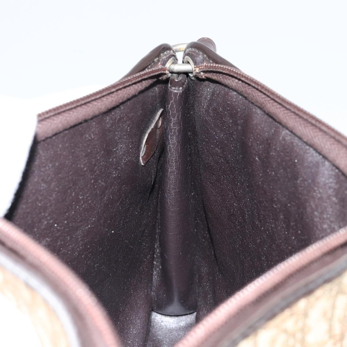 Christian Dior Vintage Trotter Shoulder Bag Canvas, BEIGE, CANVAS, Shoulder bag