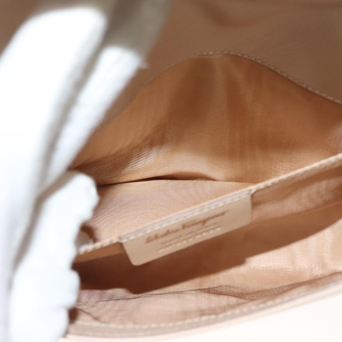 Salvatore Ferragamo Ginny Crossbody Bag Leather, BEIGE, LEATHER, Shoulder bag