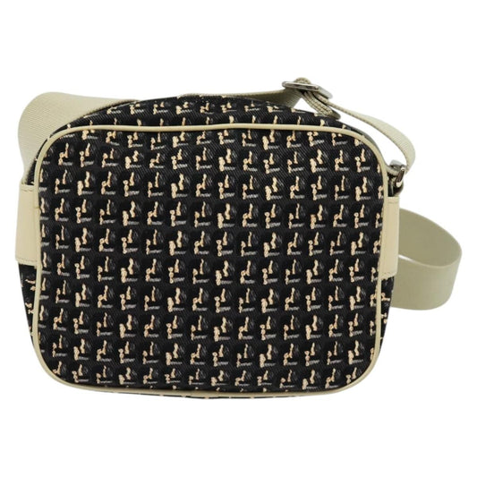 Chanel Vintage Clover Camera Bag Printed Canvas, BLACK, CANVAS, Crossbody bag