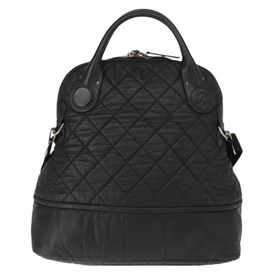 Chanel Vertical Sport Weekender Bag Quilted Nylon, BLACK, NYLON, Travel bag