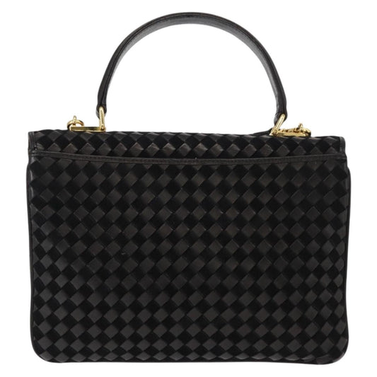 Bally Vintage Handbag Leather, BLACK, LEATHER, Handbag