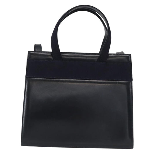 Salvatore Ferragamo Convertible Vara Bow Tote Leather, NAVY, LEATHER, Handbag