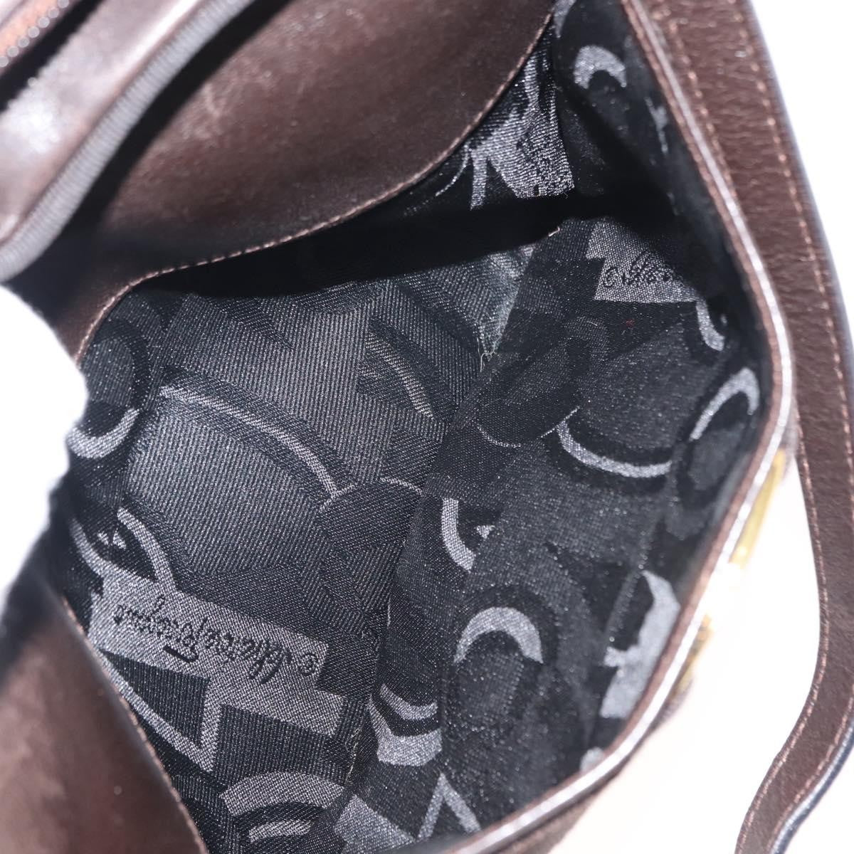 Salvatore Ferragamo Vara Bow camera Shoulder Bag Leather, BROWN, LEATHER, Shoulder bag