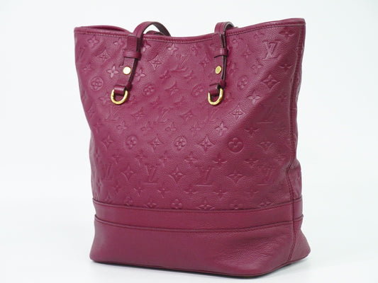 Louis Vuitton Citadine Handbag Monogram Empreinte Leather, BURGUNDY, LEATHER, Handbag