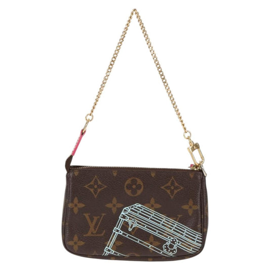 Louis Vuitton Pochette Accessoires Limited Edition Christmas Animation Monogram Canvas, BROWN, CANVAS, Clutche & pouche
