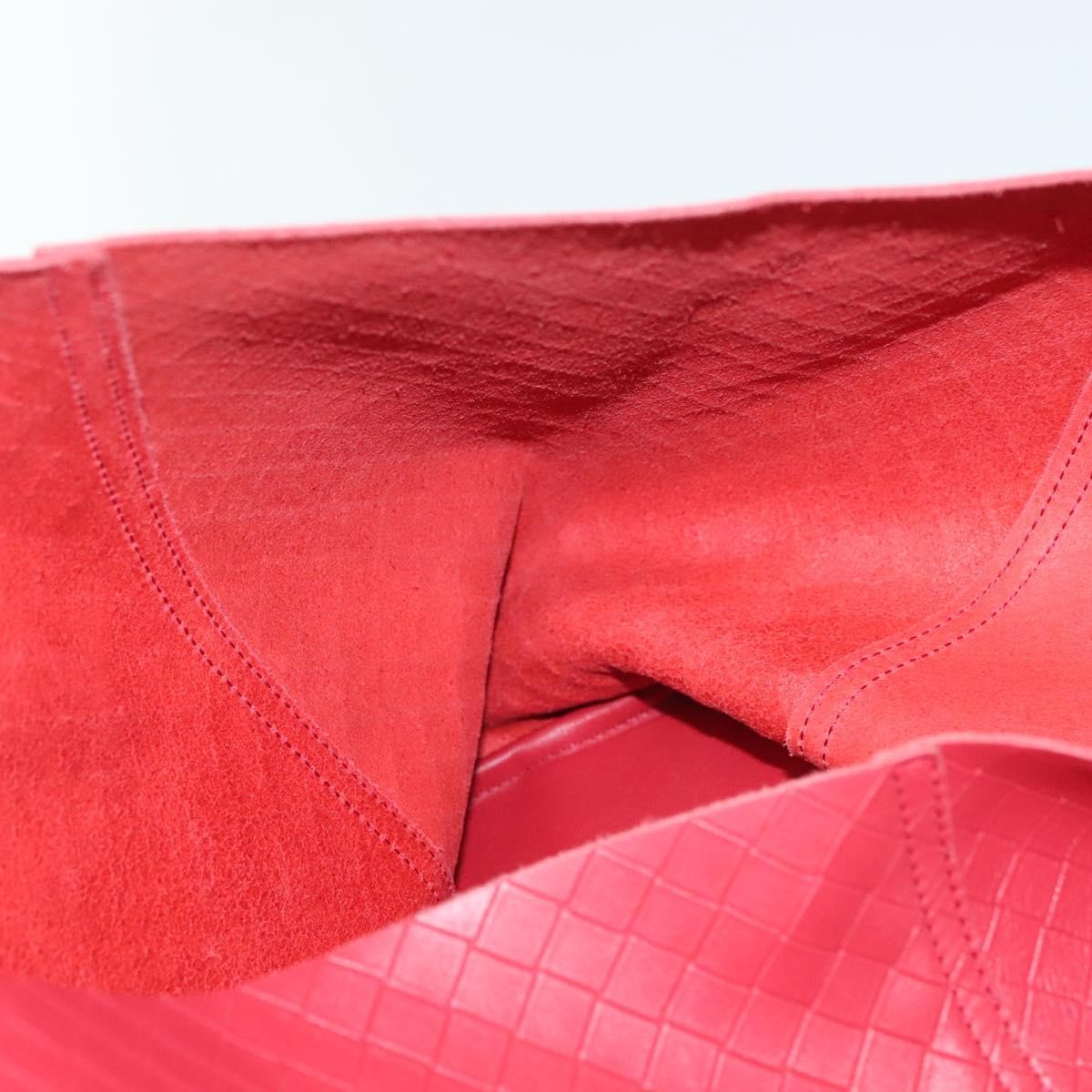 Bottega Veneta Intrecciomirage Tote Leather, RED, LEATHER, Tote bag