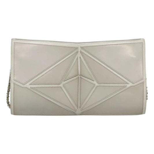 Chanel Midnight Swim Clutch Leather, GRAY, LEATHER, Clutche & pouche