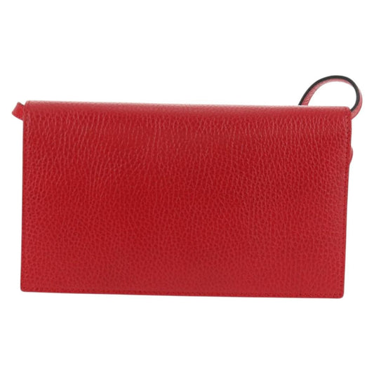 Gucci Wallet on Strap Leather, RED, LEATHER, Wallets