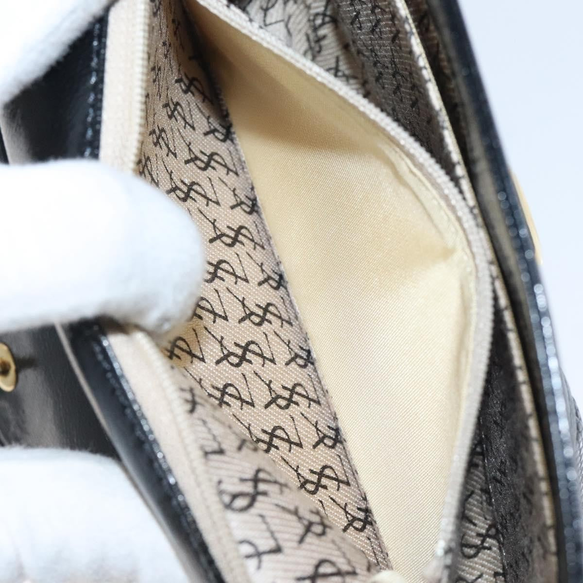 Saint Laurent Vintage Shoulder Bag Leather, BLACK, LEATHER, Shoulder bag