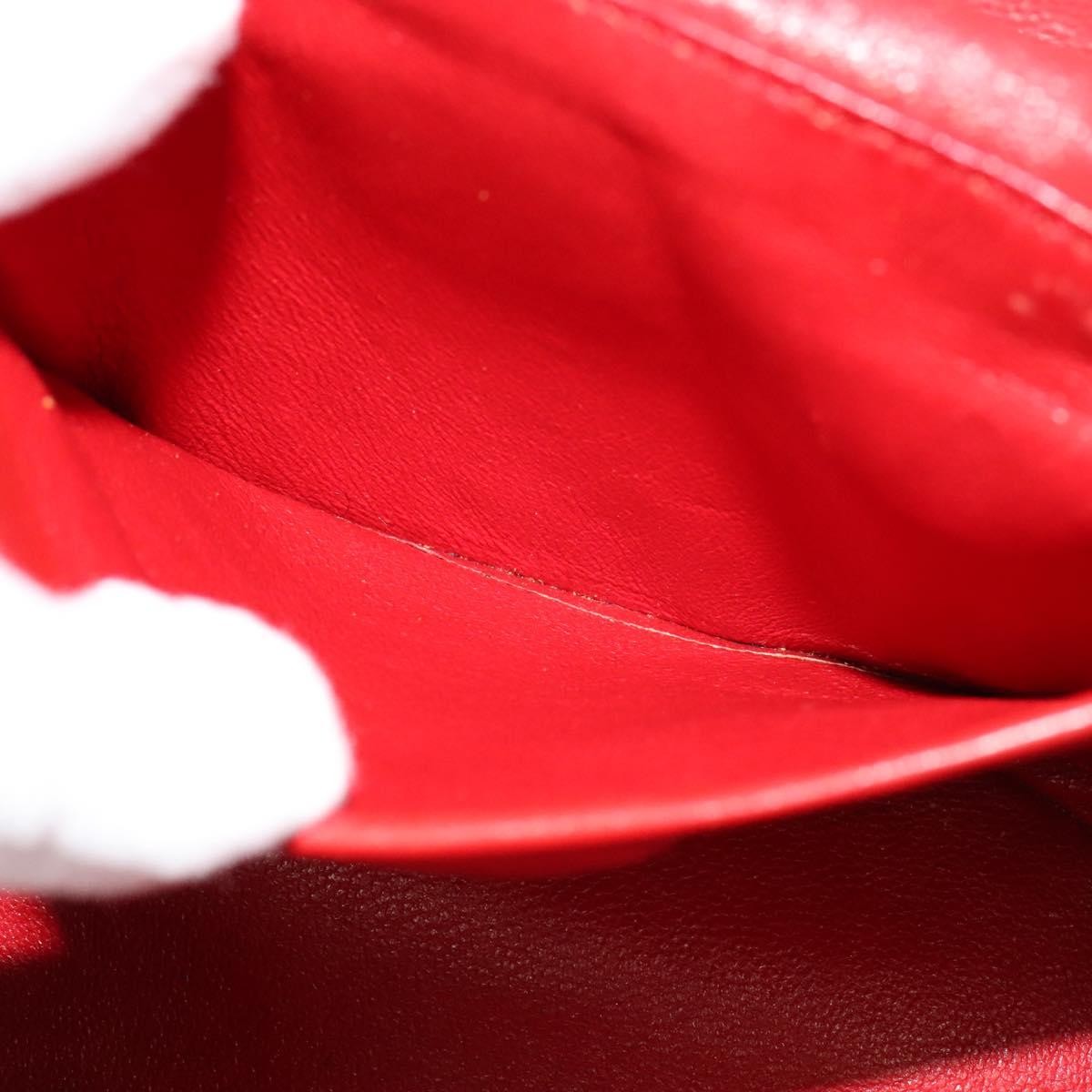 Celine Chain Shoulder Bag Leather, RED, LEATHER, Shoulder bag