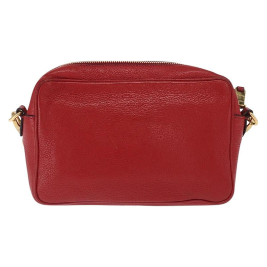 Miu Miu Madras Zip Pocket Crossbody Leather, RED, LEATHER, Shoulder bag