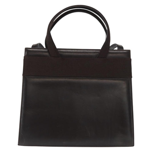 Salvatore Ferragamo Convertible Vara Bow Tote Leather, BROWN, LEATHER, Handbag