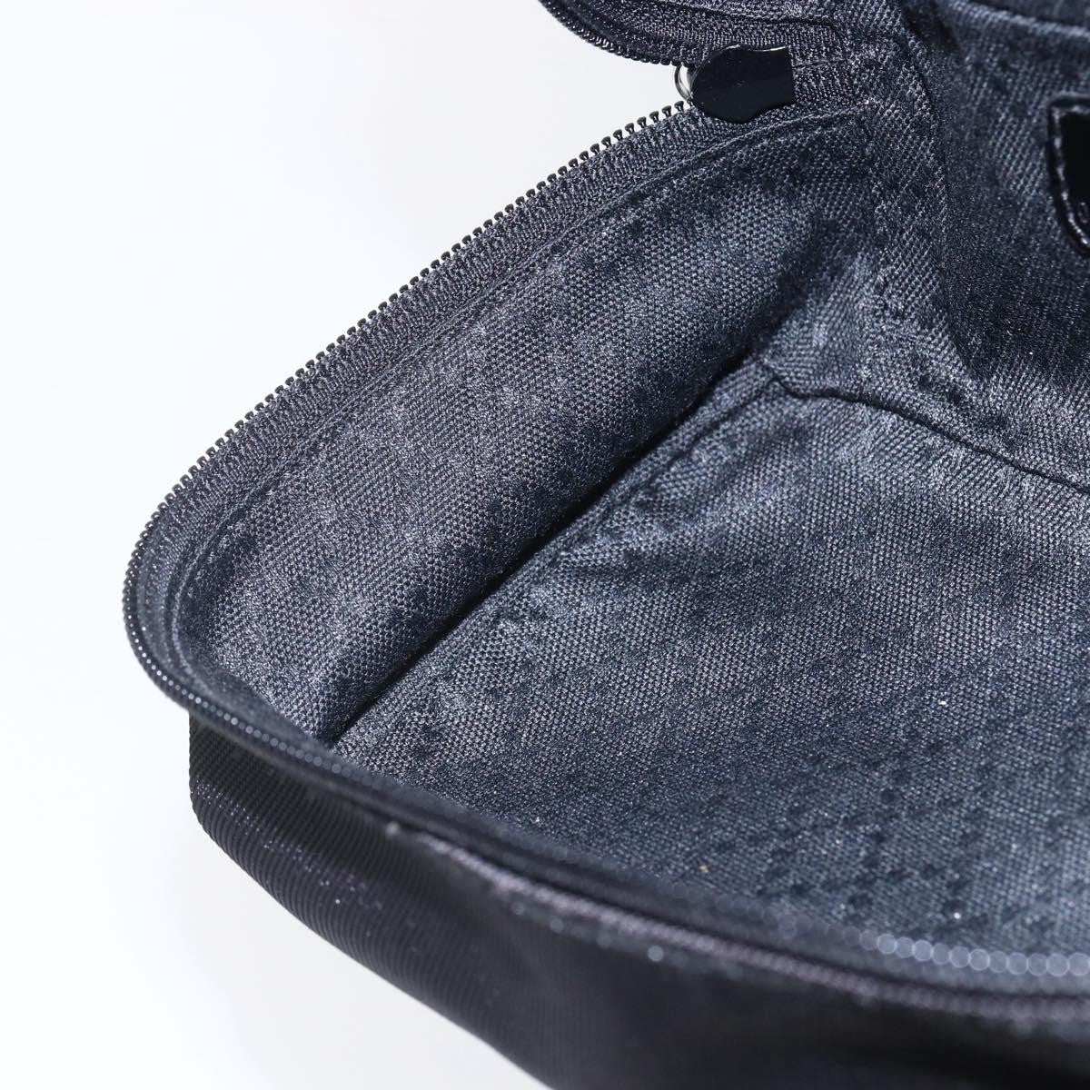 Gucci Vintage Bamboo Vanity Case Nylon, Black, Nylon, Handbag