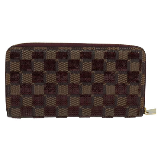 Louis Vuitton Zippy Wallet NM Damier Piet, RED, CANVAS, Wallets