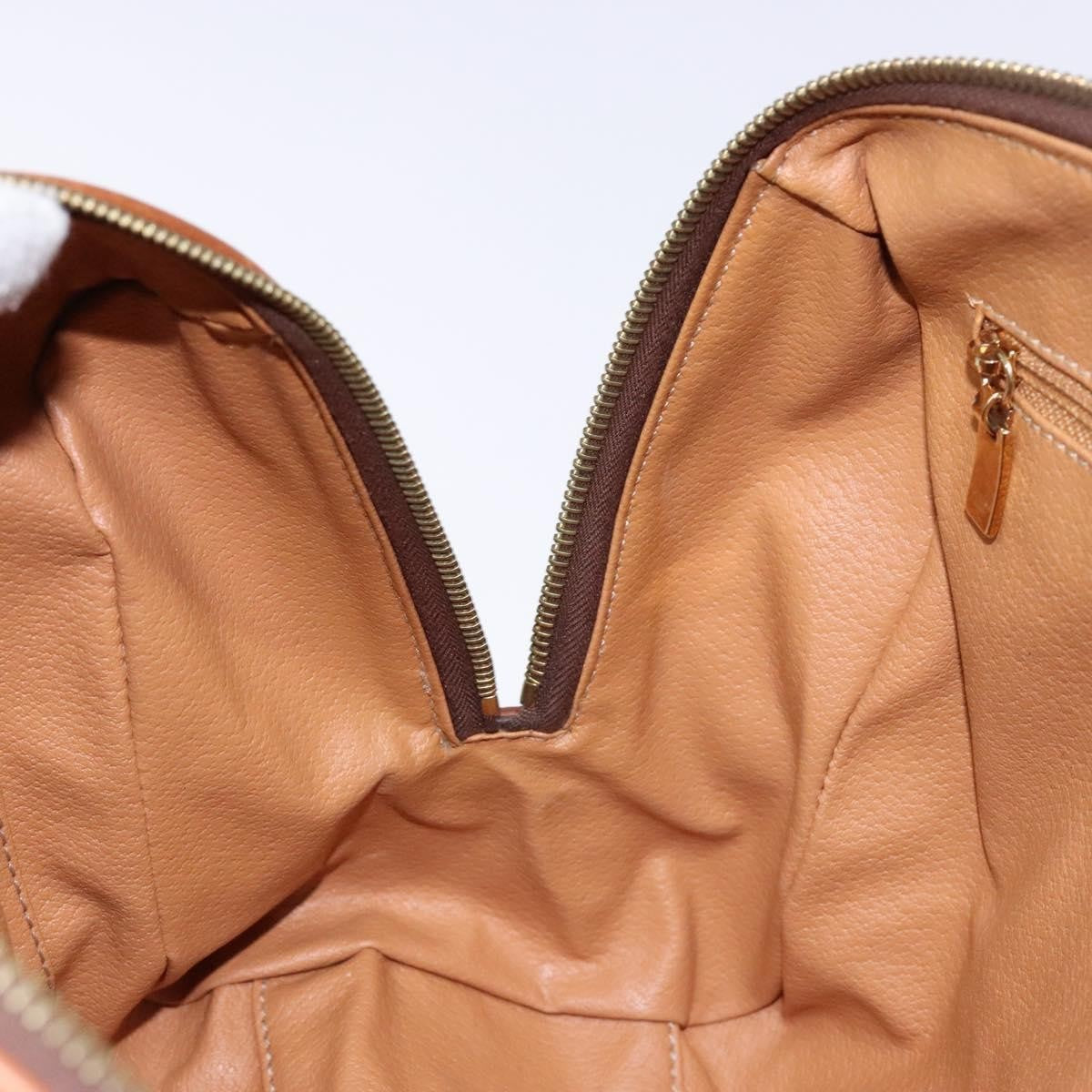 Celine Macadam Handbag Macadam with leather, BROWN, CANVAS, Handbag