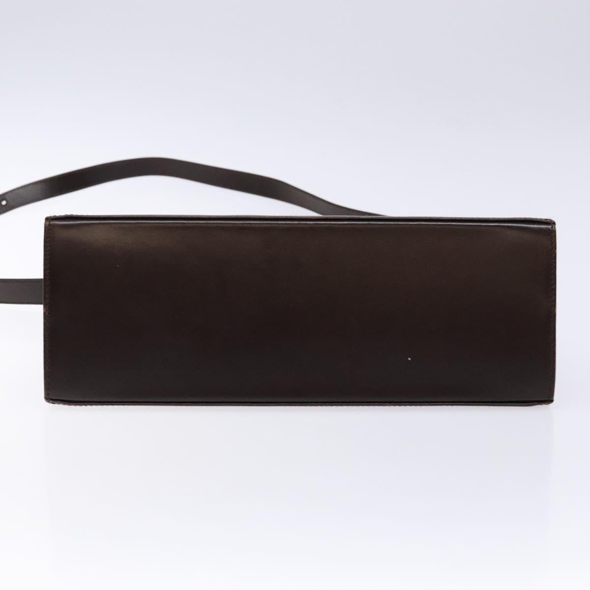 Salvatore Ferragamo Gancini Convertible Top Handle Bag Leather, BROWN, LEATHER, Handbag