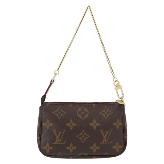 Louis Vuitton Mini pochette accessoires Canvas, BROWN, CANVAS, Clutche & pouche