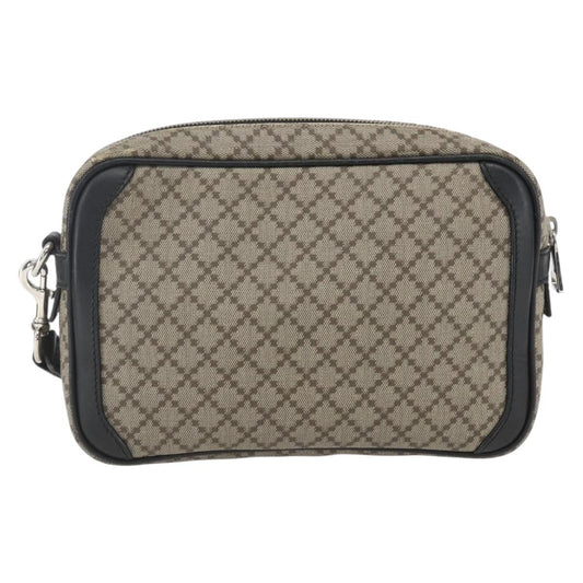 Gucci Wristlet Clutch Diamante Canvas, BEIGE, PVC, Clutche & pouche