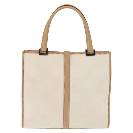 Gucci Vintage Jackie Handbag Canvas, BEIGE, CANVAS, Handbag