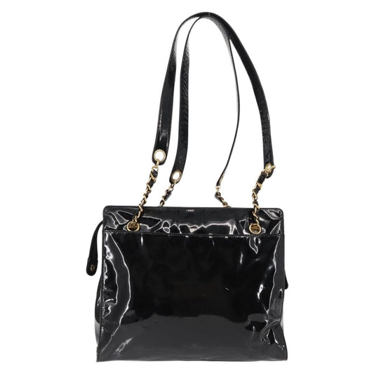 Chanel Vintage Timeless Zip Tote Patent Leather, BLACK, PATENT_LEATHER, Tote bag