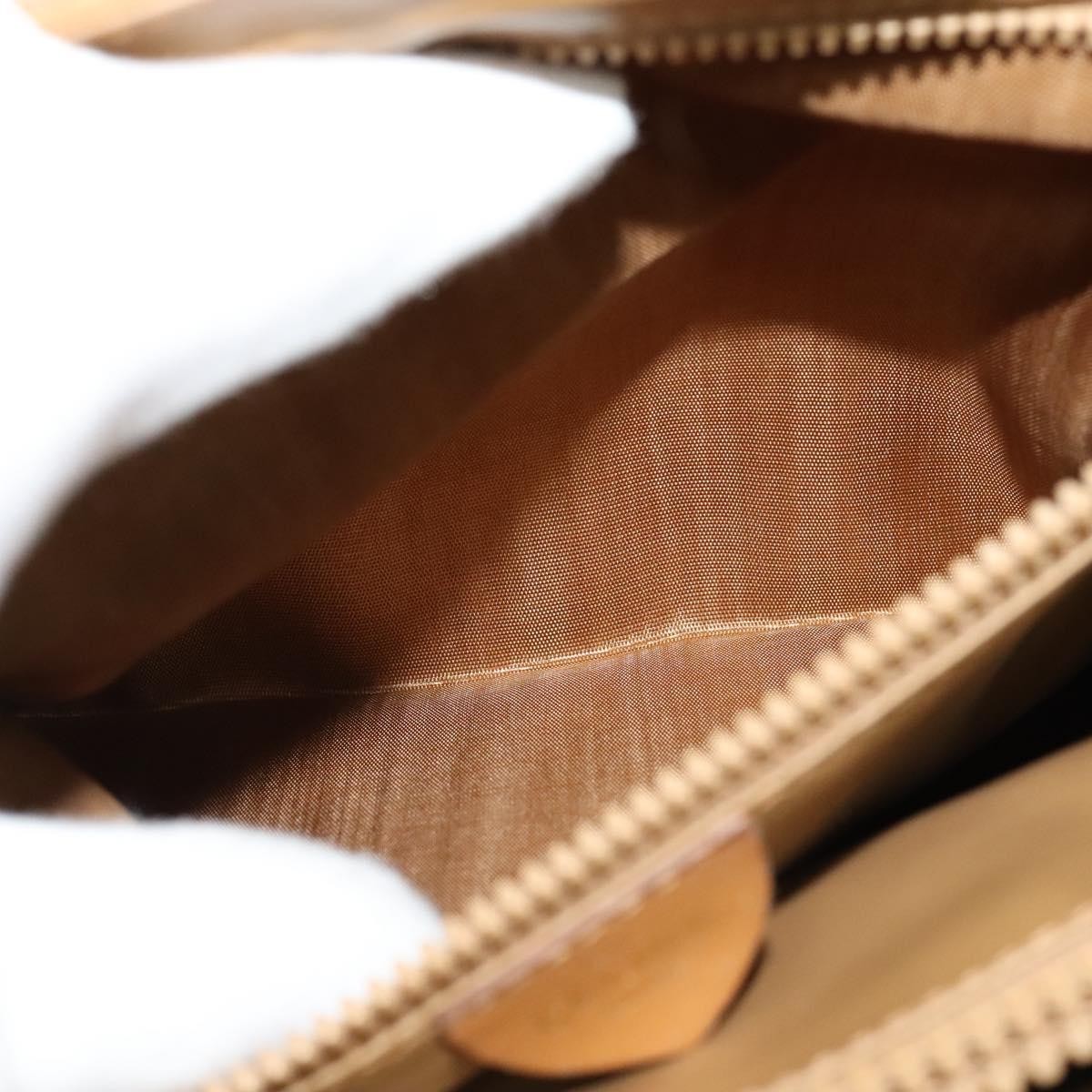 Celine Vintage Macadam Handbag Canvas, BEIGE, CANVAS, Handbag