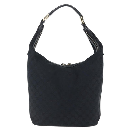 Gucci Zip Hobo Canvas, BLACK, CANVAS, Shoulder bag