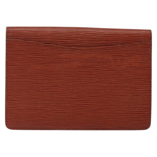 Louis Vuitton Vintage Montaigne Clutch Epi Leather, BROWN, LEATHER, Clutche & pouche