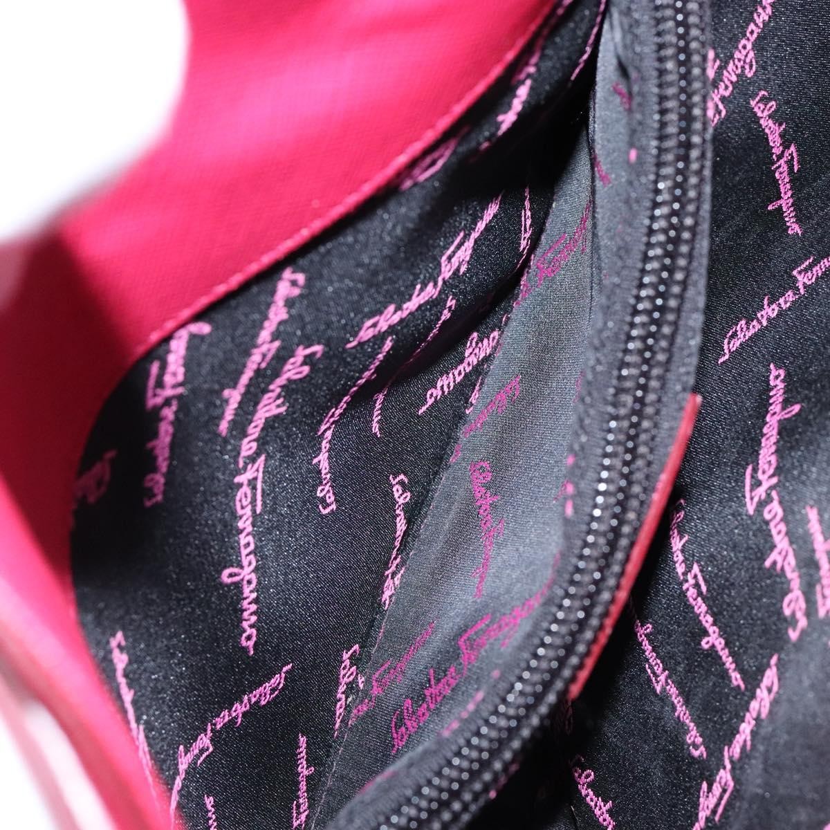 Salvatore Ferragamo Gancini Shoulder Bag Leather, PINK, LEATHER, Shoulder bag