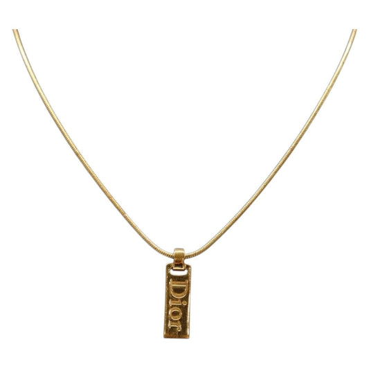 Christian Dior Dior Letters Necklace Metal, GOLD, METAL, Necklace