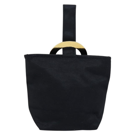 Celine Circle Logo Pouch Nylon, BLACK, NYLON, Clutche & pouche