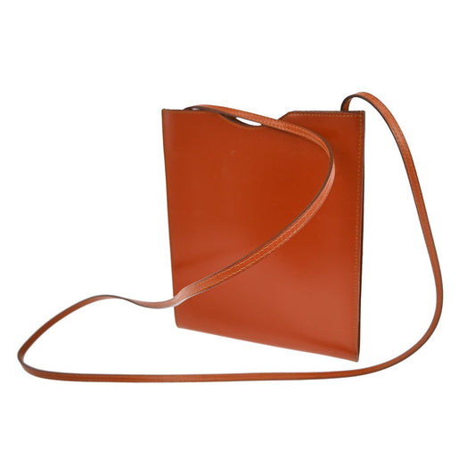 Hermes Onimaitou Pochette Box Calf, BROWN, LEATHER, Clutche & pouche