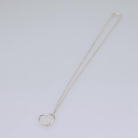 Tiffany & Co. Elsa Peretti Open Heart Pendant Necklace Sterling Silver, SILVER, SILVER, Necklace