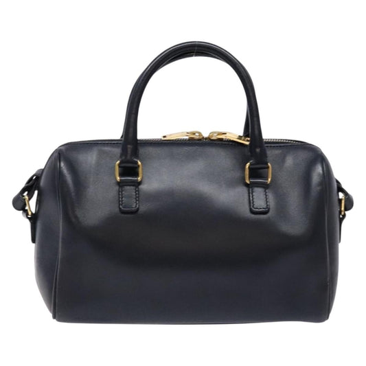 Saint Laurent Classic Baby Duffle Bag Leather, NAVY, LEATHER, Handbag