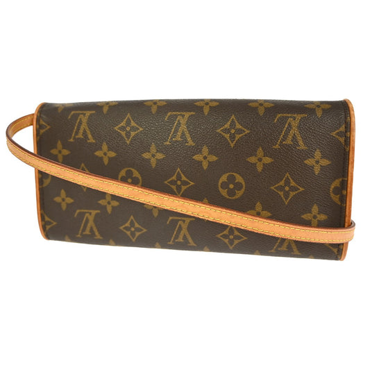 Louis Vuitton Twin Handbag Monogram Canvas, BROWN, CANVAS, Clutche & pouche