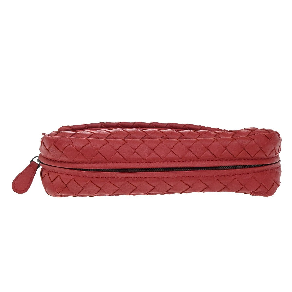 Bottega Veneta Expandable Chain Crossbody Bag Intrecciato Nappa, RED, LEATHER, Clutche & pouche
