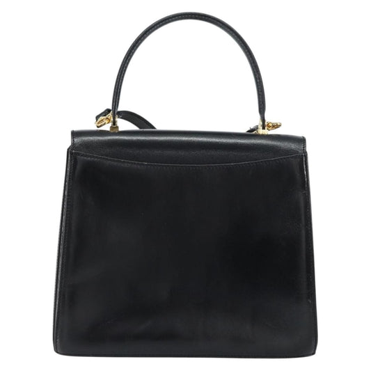 Bally Vintage Handbag Leather, BLACK, LEATHER, Handbag