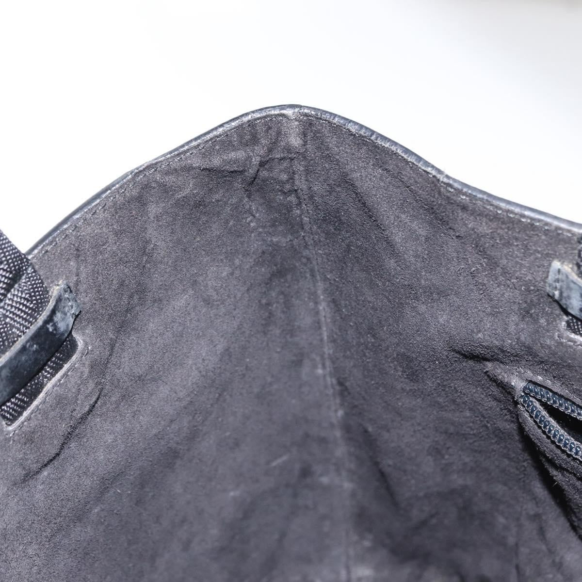 Prada Vintage Tote Leather, BLACK, LEATHER, Tote bag