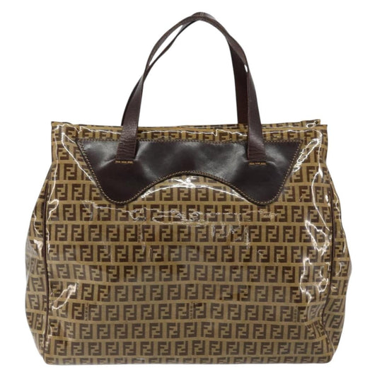 Fendi Zip Tote Canvas, BEIGE, CANVAS, Tote bag