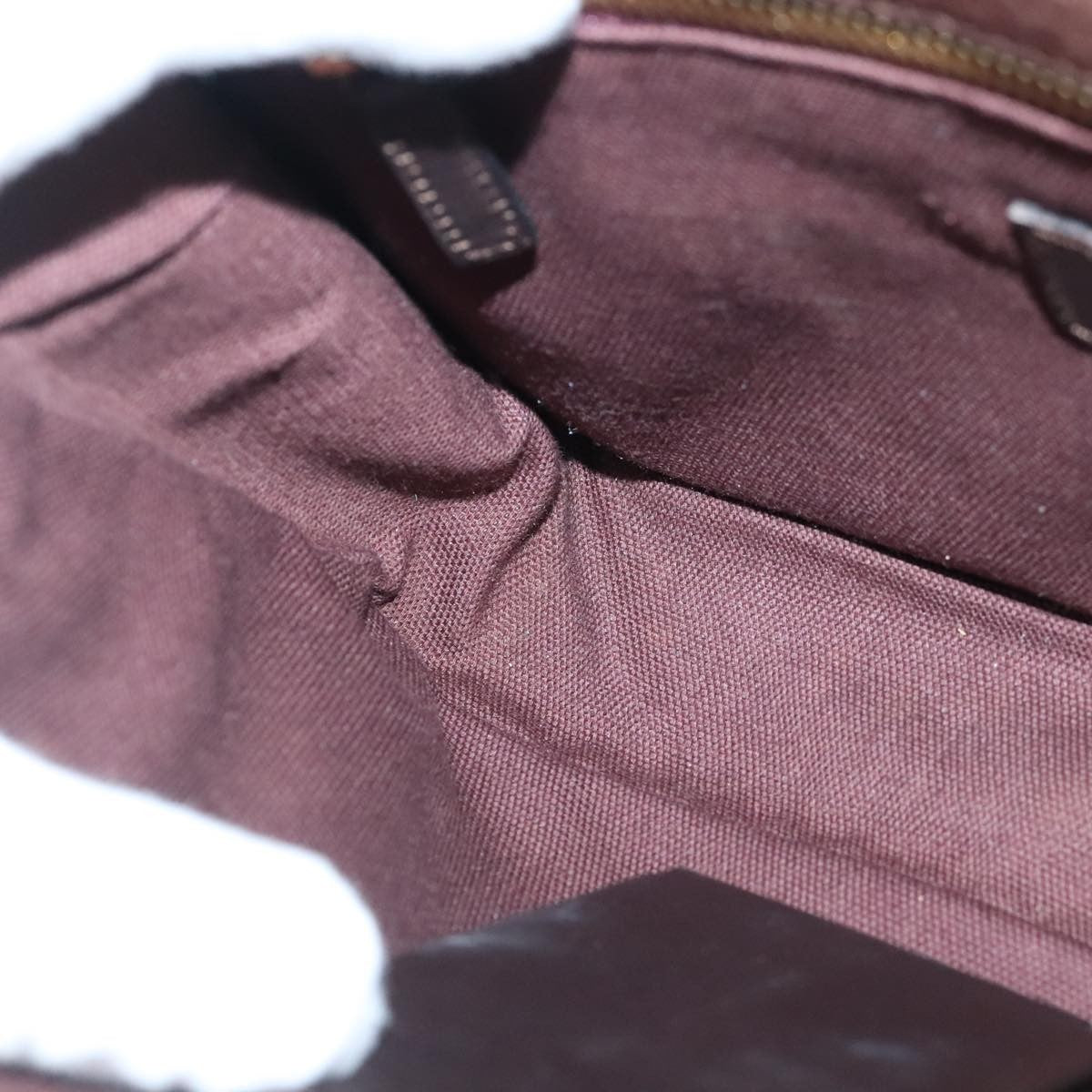 Salvatore Ferragamo Gancini Pouch Leather, BROWN, LEATHER, Clutche & pouche