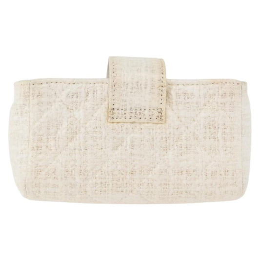 Chanel Vintage Clutch Tweed, White, Tweed, Clutch