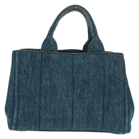 Prada Canapa Tote Denim, BLUE, DENIM_JEANS, Tote bag