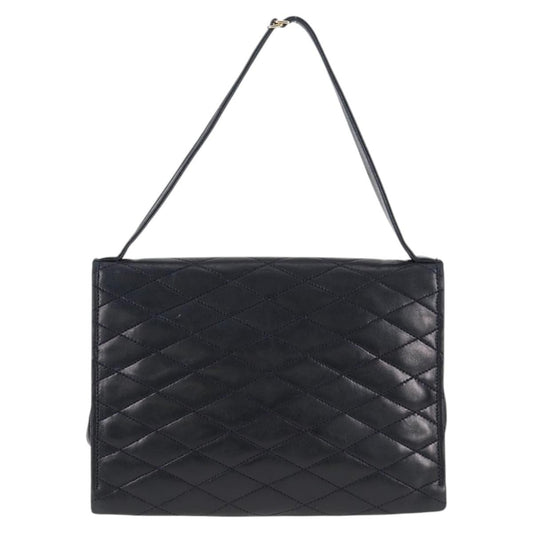 Chanel Vintage Envelope Flap Shoulder Bag Quilted Lambskin, BLACK, LACE, Shoulder bag