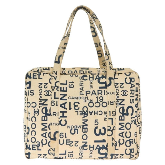 Chanel Cambon Canvas, WHITE, CANVAS, Handbag