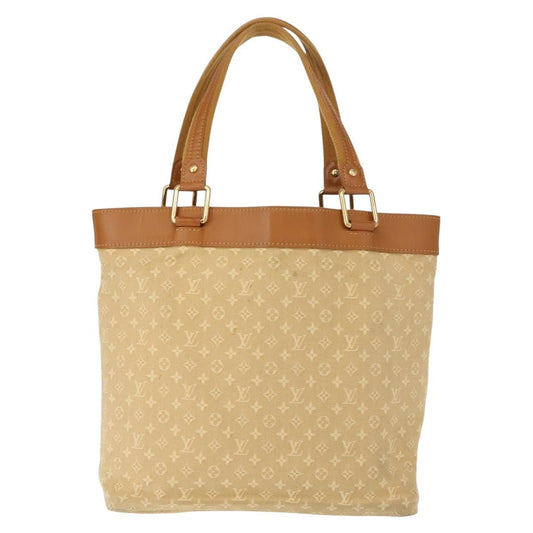 Louis Vuitton Lucille Handbag Mini Lin, BEIGE, CANVAS, Tote bag